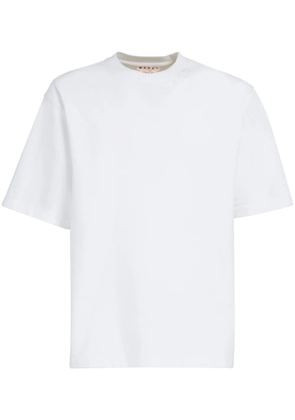 Marni logo-patch cotton T-shirt - White