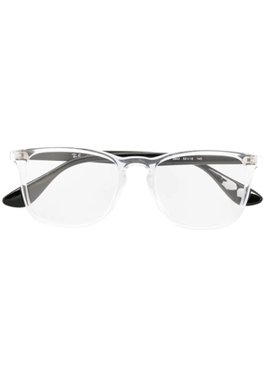 Ray-Ban transparent rectangle frame glasses - Neutrals