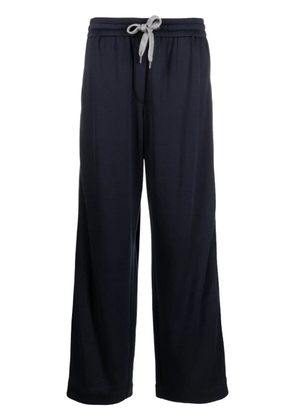 Brunello Cucinelli Monili embellished wide-leg trousers - Blue