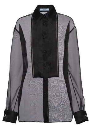 Prada sheer organza shirt - Black