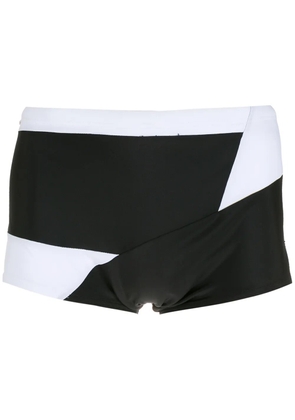 Amir Slama panelled two-tone swimming trunks - Black