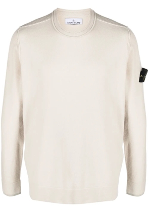 Stone Island Compass-motif long-sleeve jumper - Neutrals