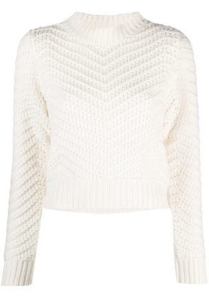 Fabiana Filippi chevron-knit cashmere jumper - White