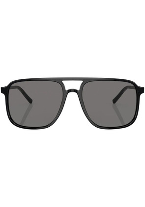 Dolce & Gabbana Eyewear logo-print square-frame sunglasses - Black