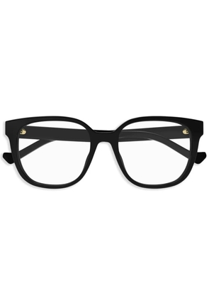 Gucci Eyewear logo-plaque square-frame glasses - Black