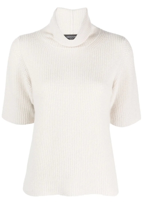 Fabiana Filippi waffle-knit roll-neck T-shirt - Neutrals