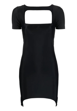 Courrèges square-neck cut-out mini dress - Black