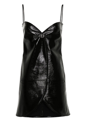Courrèges Ellipse crinkled mini dress - Black