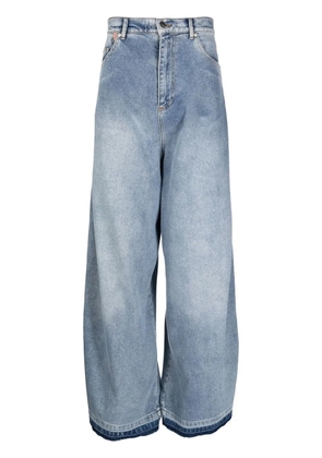 Natasha Zinko wide-leg zip-detail jeans - Blue