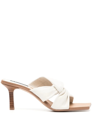 Senso Mila 80mm leather mules - White