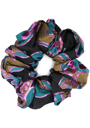 La DoubleJ Giga abstract-pattern scrunchie - Green
