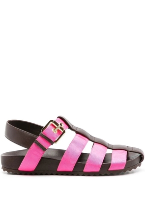 Sarah Chofakian Simpson strap-design flat sandals - Brown