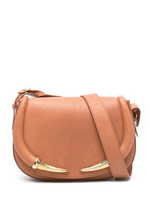 Roberto Cavalli small Fang leather shoulder bag - Brown