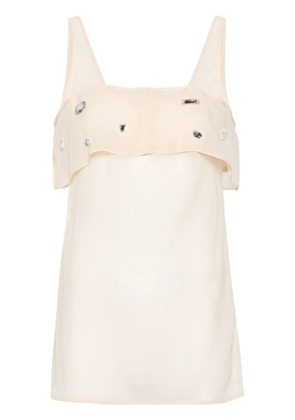 3.1 Phillip Lim crystal-embellished sheer tank top - Neutrals
