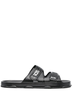 GCDS logo-detail open-toe slides - Black