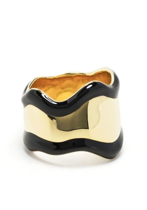 Eshvi two-tone wave ring - Black