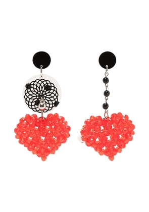 Amir Slama Bijoux asymmetric heart-charm earrings - Red