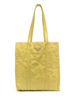 Prada logo-plaque tote bag - Yellow