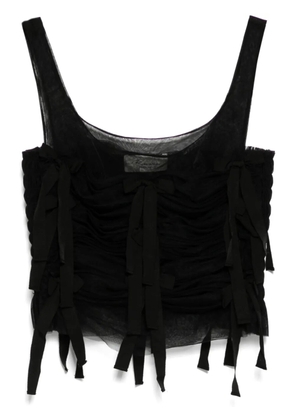 CAROLINE HU Tulle Bowknot top - Black