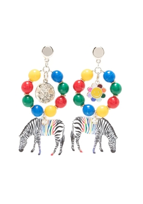 Amir Slama Bijoux zebra-pendant earrings - Multicolour