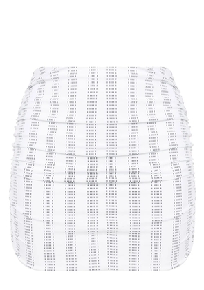 Amir Slama stripe-print mini skirt - White