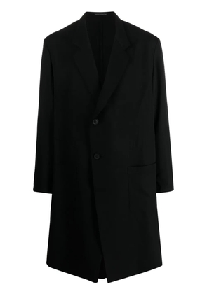 Yohji Yamamoto single-breasted wool coat - Black
