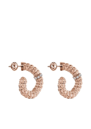 Officina Bernardi 18kt rose gold Enigma diamond hoop earrings - Pink
