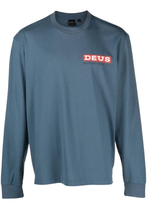Deus Ex Machina logo-print long-sleeve T-shirt - Blue