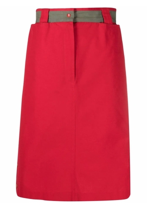 JC de Castelbajac Pre-Owned 1990s high-waisted straight skirt - Red
