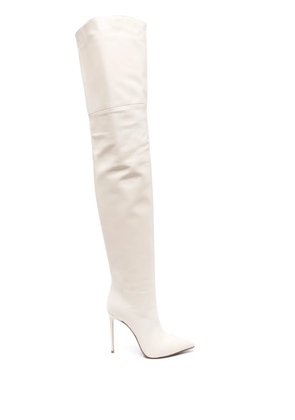 Le Silla Eva 120mm thigh-high leather boots - Neutrals