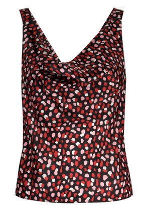 Cynthia Rowley cowl-neck sleeveless silk top - Black