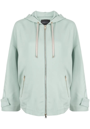 Lorena Antoniazzi stretch-virgin wool hooded jacket - Green