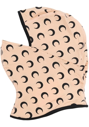 Marine Serre Crescent Moon-print balaclava - Neutrals