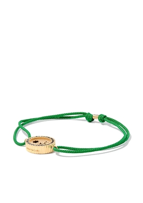 LUIS MORAIS 14kt yellow gold palm tree charm cord bracelet