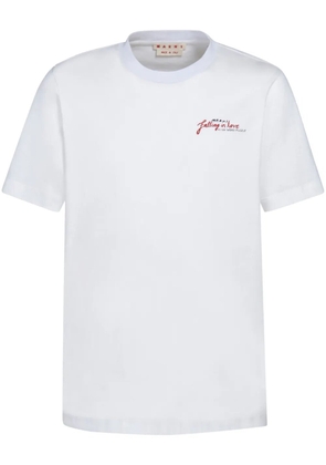 Marni wordsearch-print cotton T-shirt - White