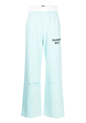 Natasha Zinko Random cotton track pants - Blue