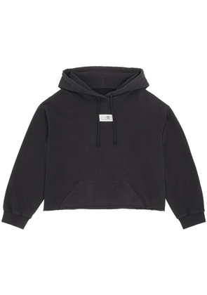 MM6 Maison Margiela Numbers-appliqué cotton hoodie - Blue