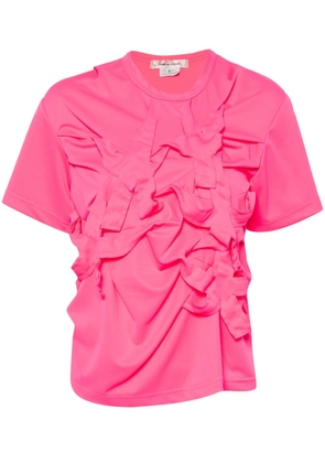 Comme Des Garçons patchwork-embellished T-shirt - Pink