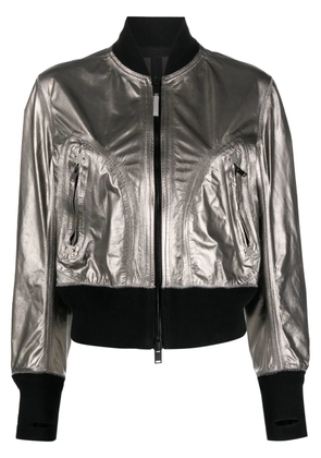 Isaac Sellam Experience metallic leather bomber jacket - Silver