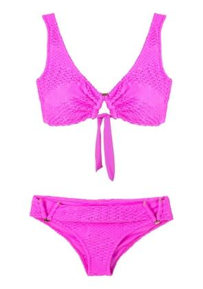 Amir Slama woven cut-out bikini set - Pink