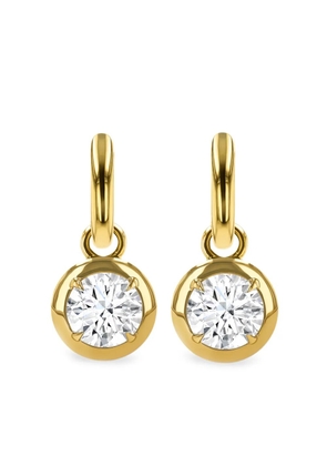 Pragnell 18kt yellow gold Large Skimming Stone diamond drop earrings