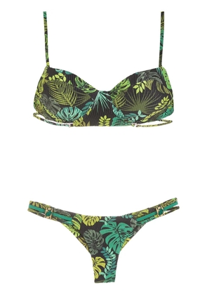 Amir Slama tropical print bikini - Green