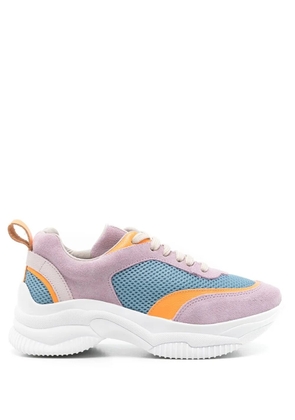 Sarah Chofakian Bell panelled low-top sneakers - Purple