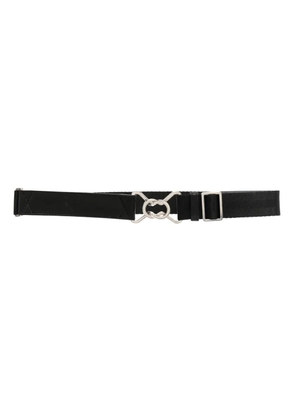 Gianfranco Ferré Pre-Owned 2000s logo-buckle waist belt - Black