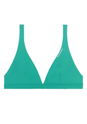 Sporty & Rich logo-print bikini top - Green