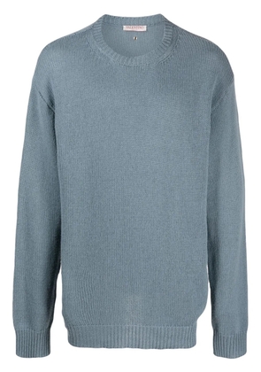 Valentino Garavani stud-embellished cashmere jumper - Blue