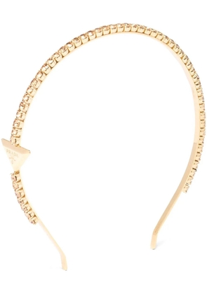 Prada crystal-embellished headband - Gold