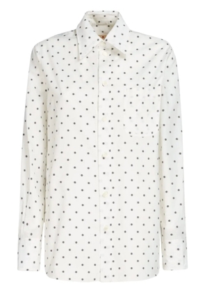 Marni polka dot-print poplin shirt - White