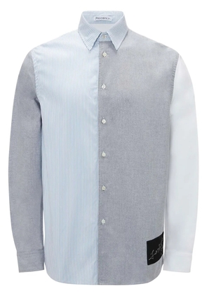 JW Anderson patchwork-design cotton shirt - Blue