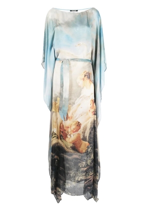 Roberto Cavalli graphic-print long dress - Neutrals
